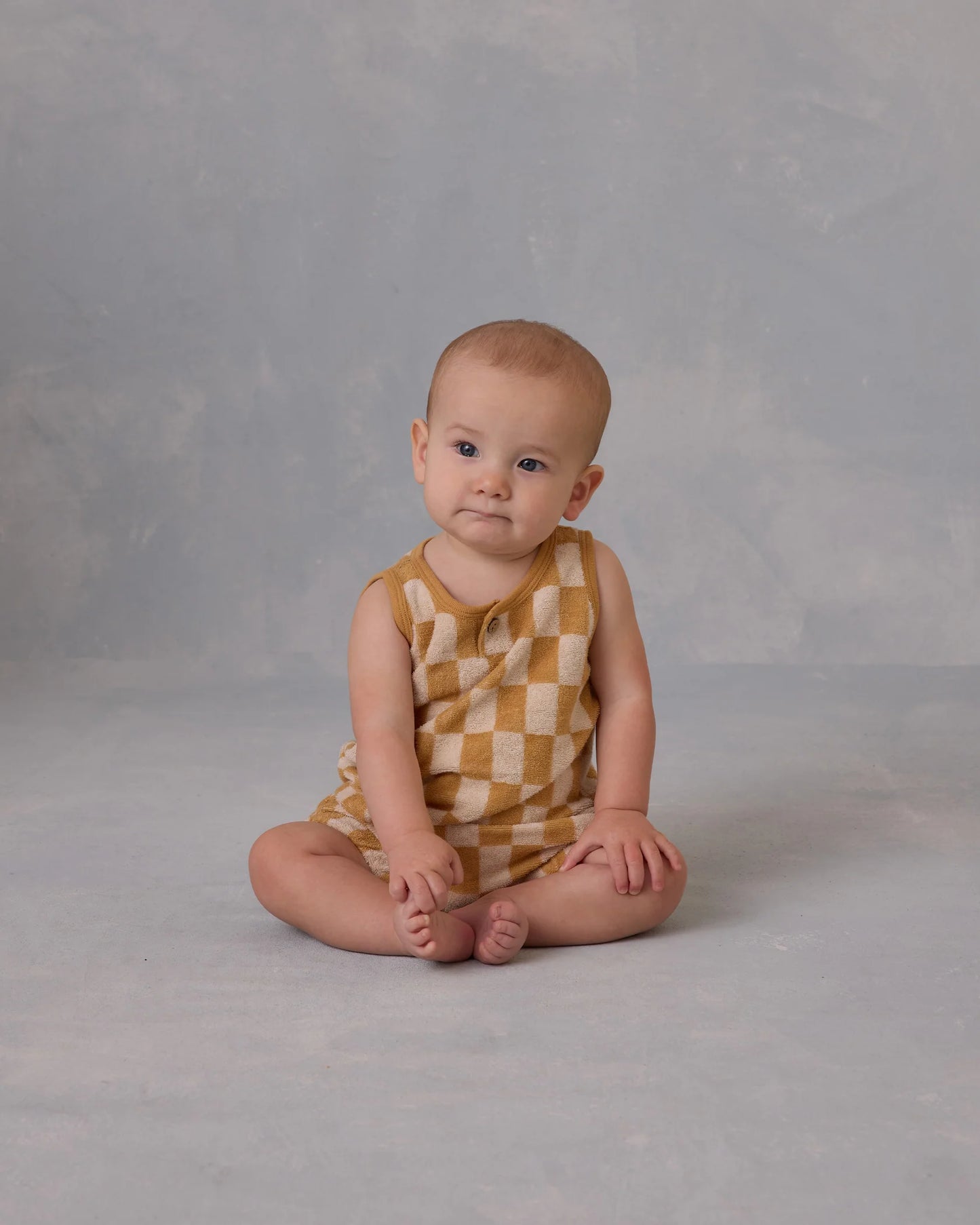 Baby Tank Set || Marigold Check