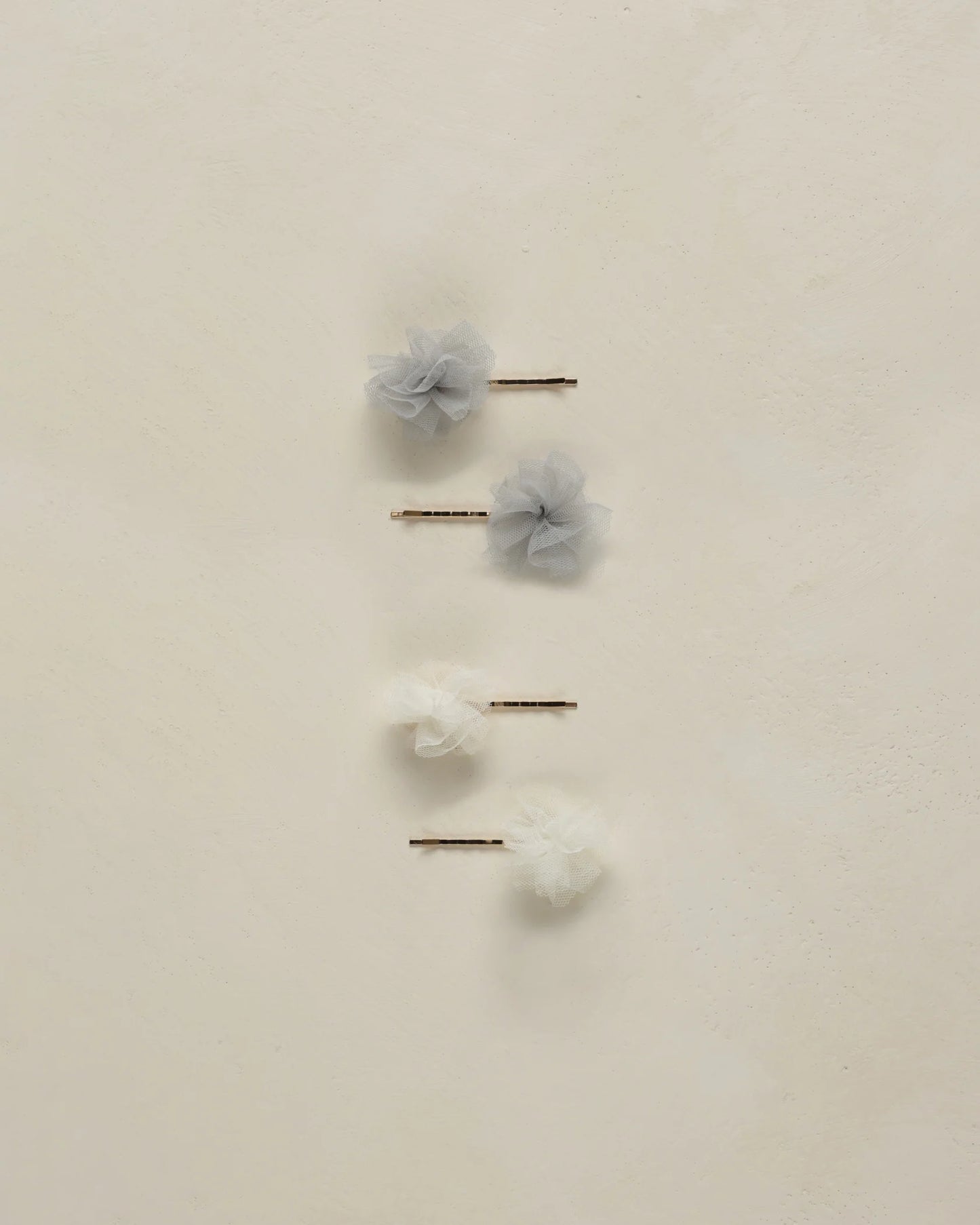 Pom Pom Pins | Ivory & Powder Blue
