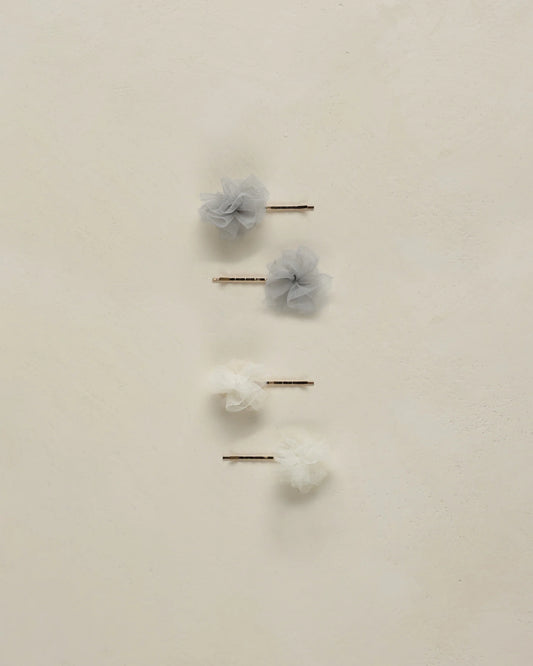 Pom Pom Pins | Ivory & Powder Blue