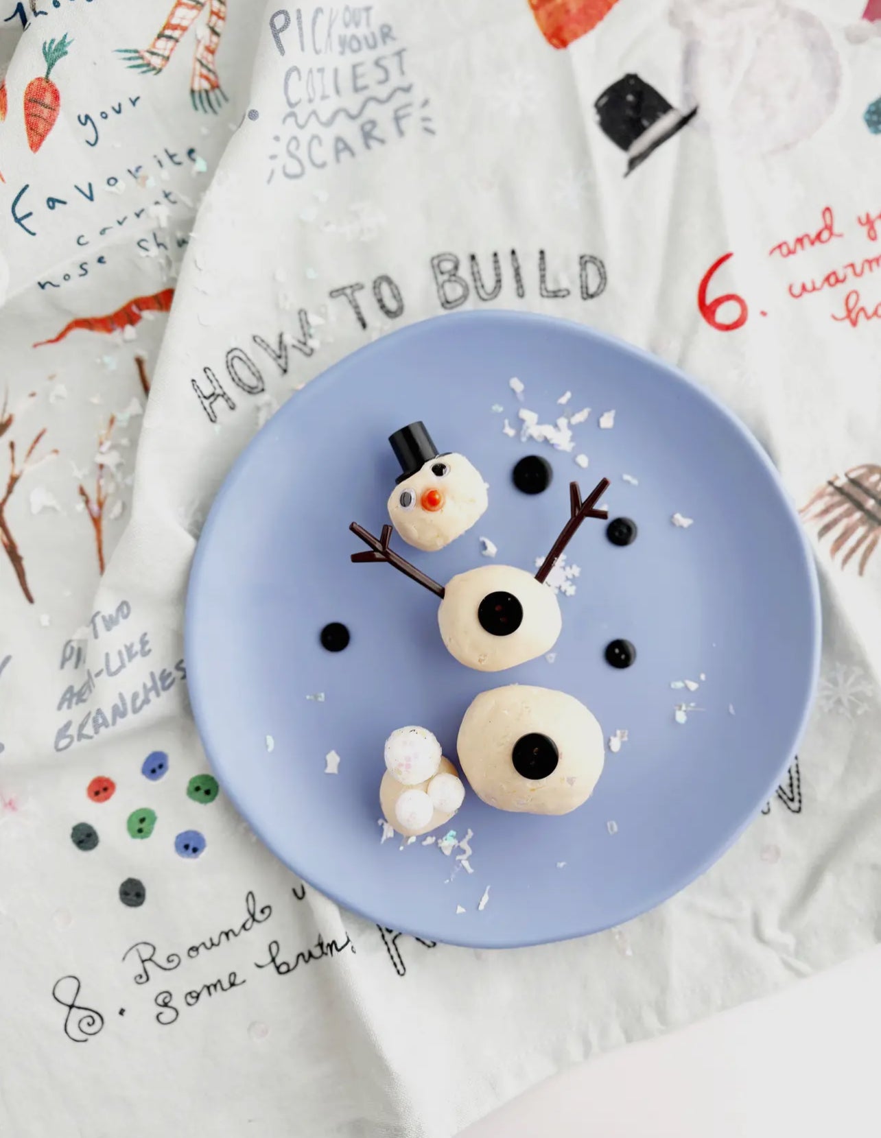 Snowman (marshmallow) mini- dough- to-go