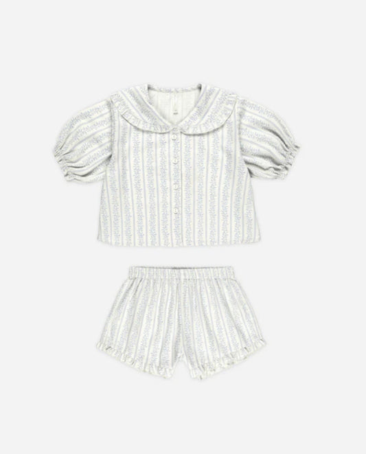 Delilah Pajama Set Blue Vines