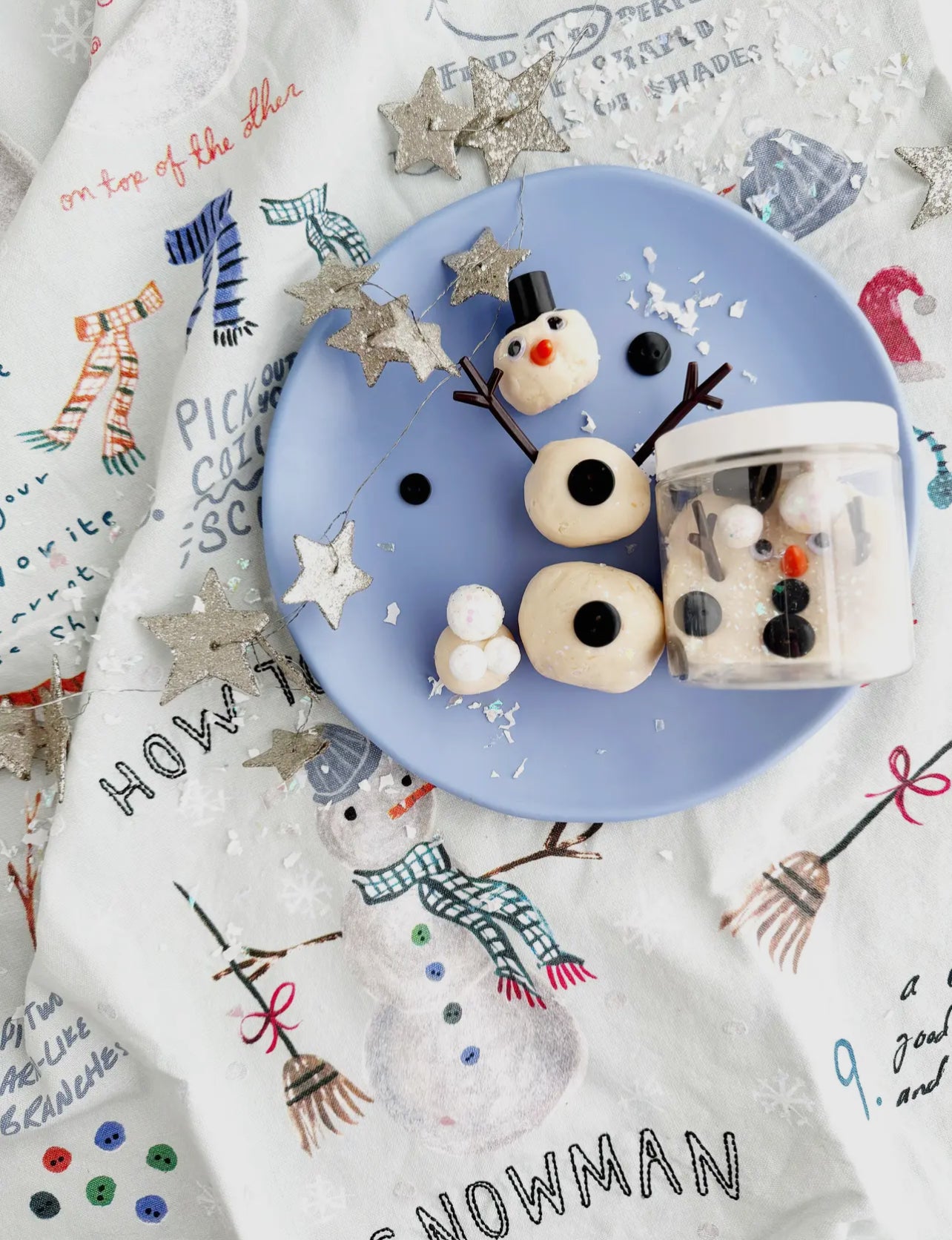 Snowman (marshmallow) mini- dough- to-go