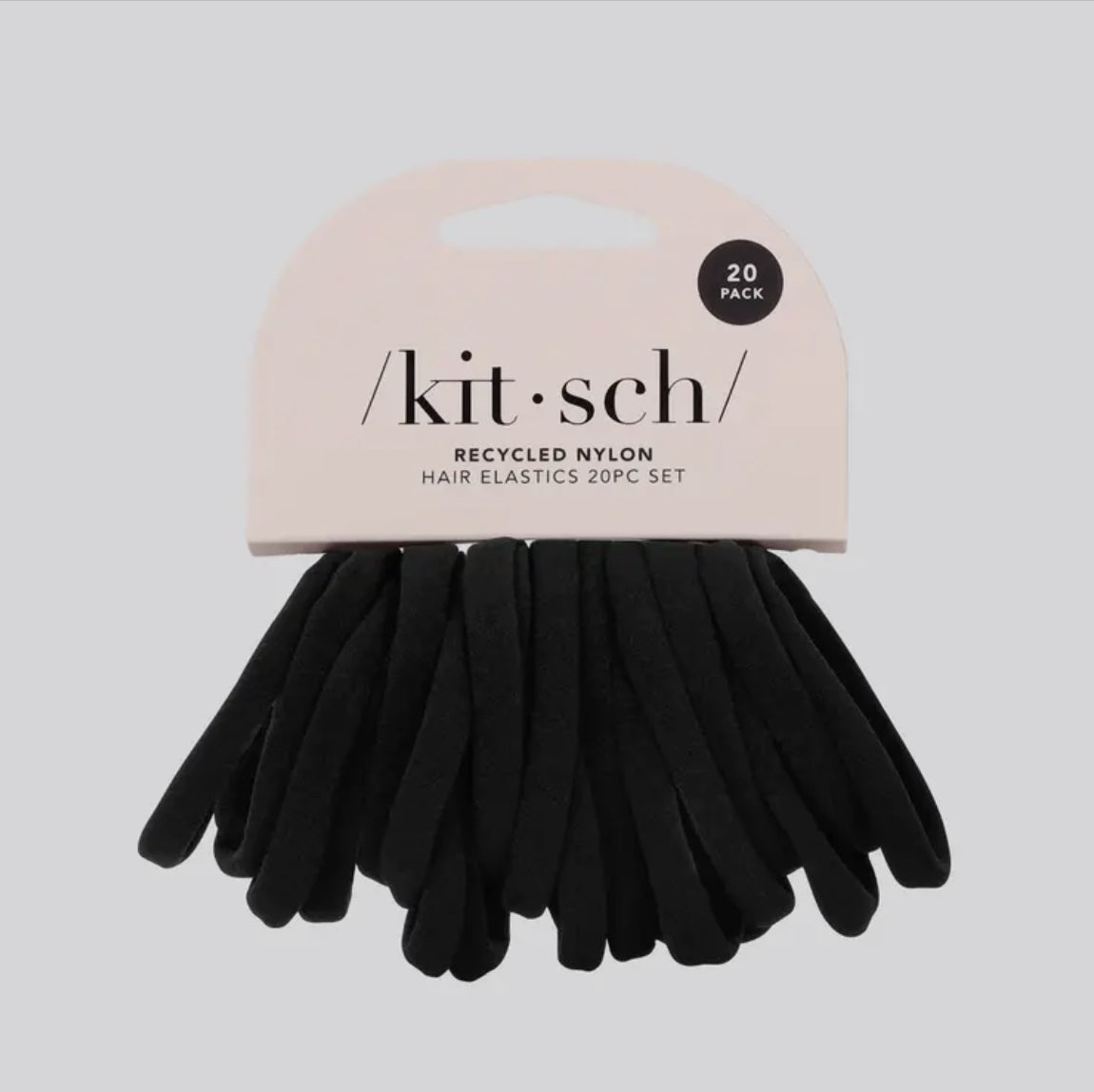 Elastic Hair Ties 20 Pack - Black