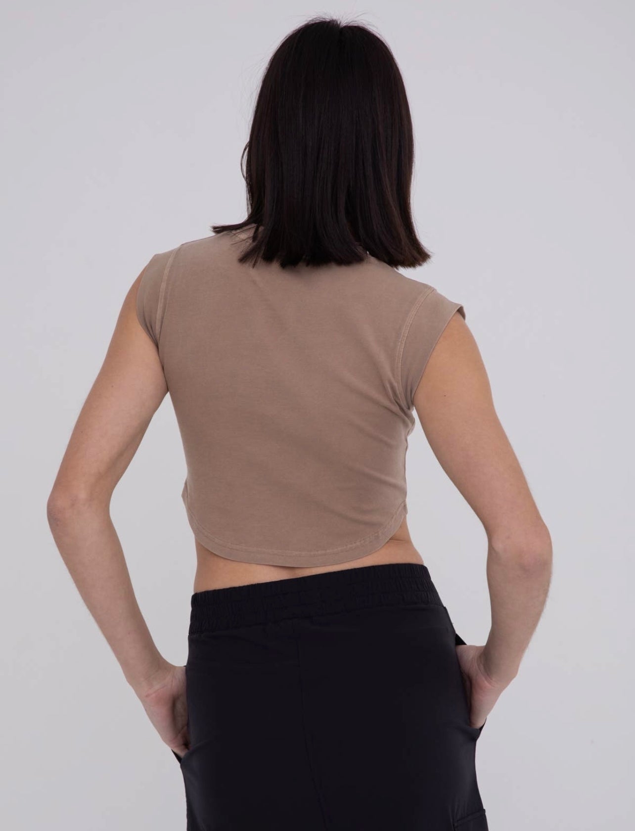 Pima Cotton Cropped Pocket Tee