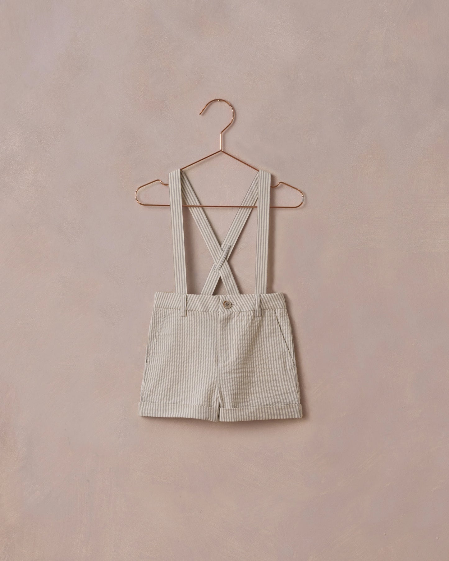 Suspender Short || Sage Stripe