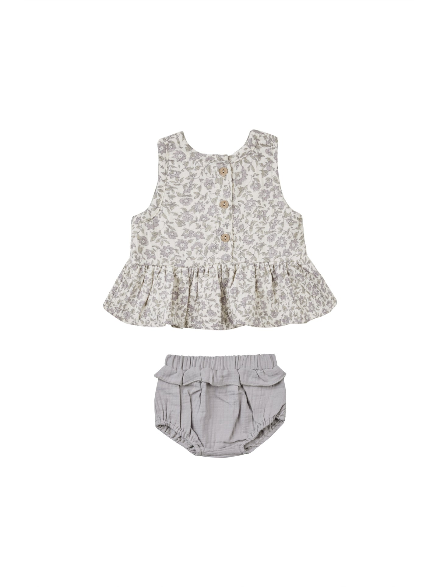 Sleeveless Peplum Set(french garden)