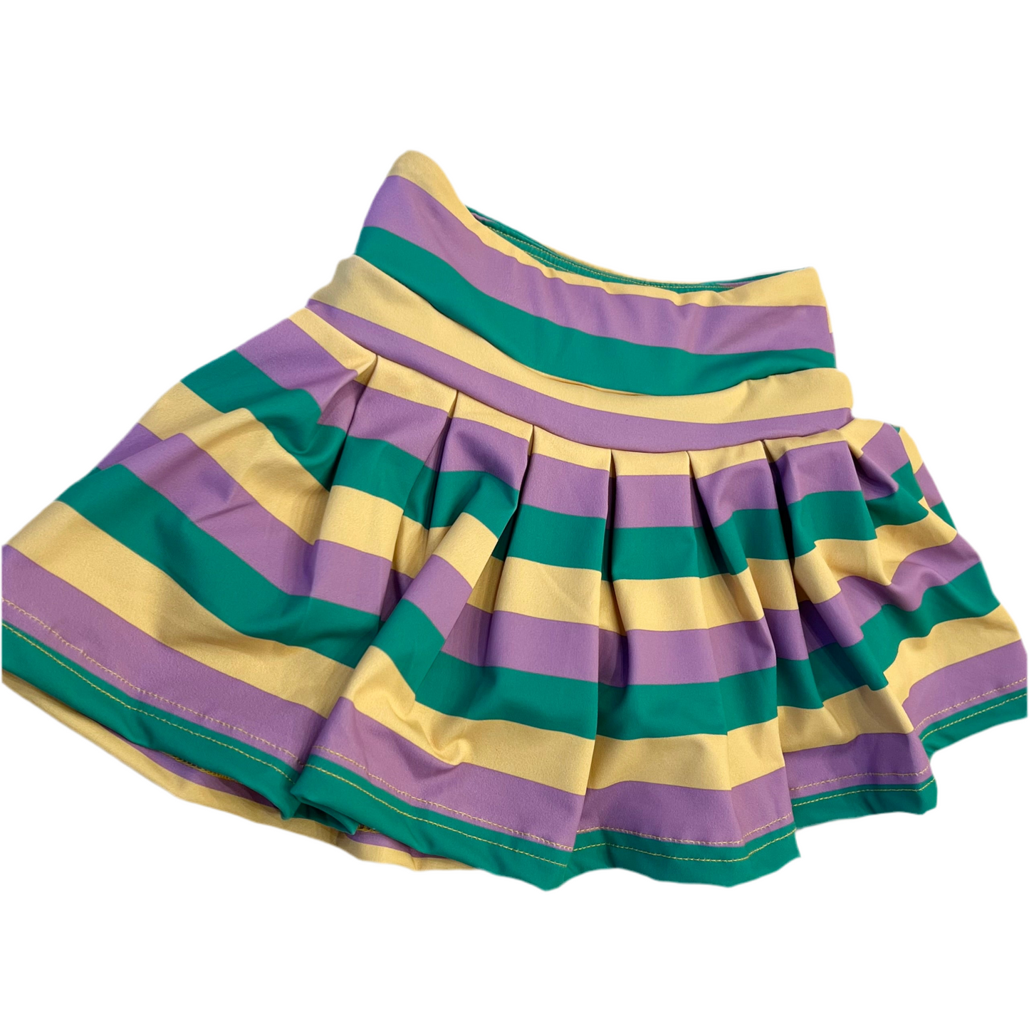 Mardi Gras Pleated Tennis Skirt (Mini)