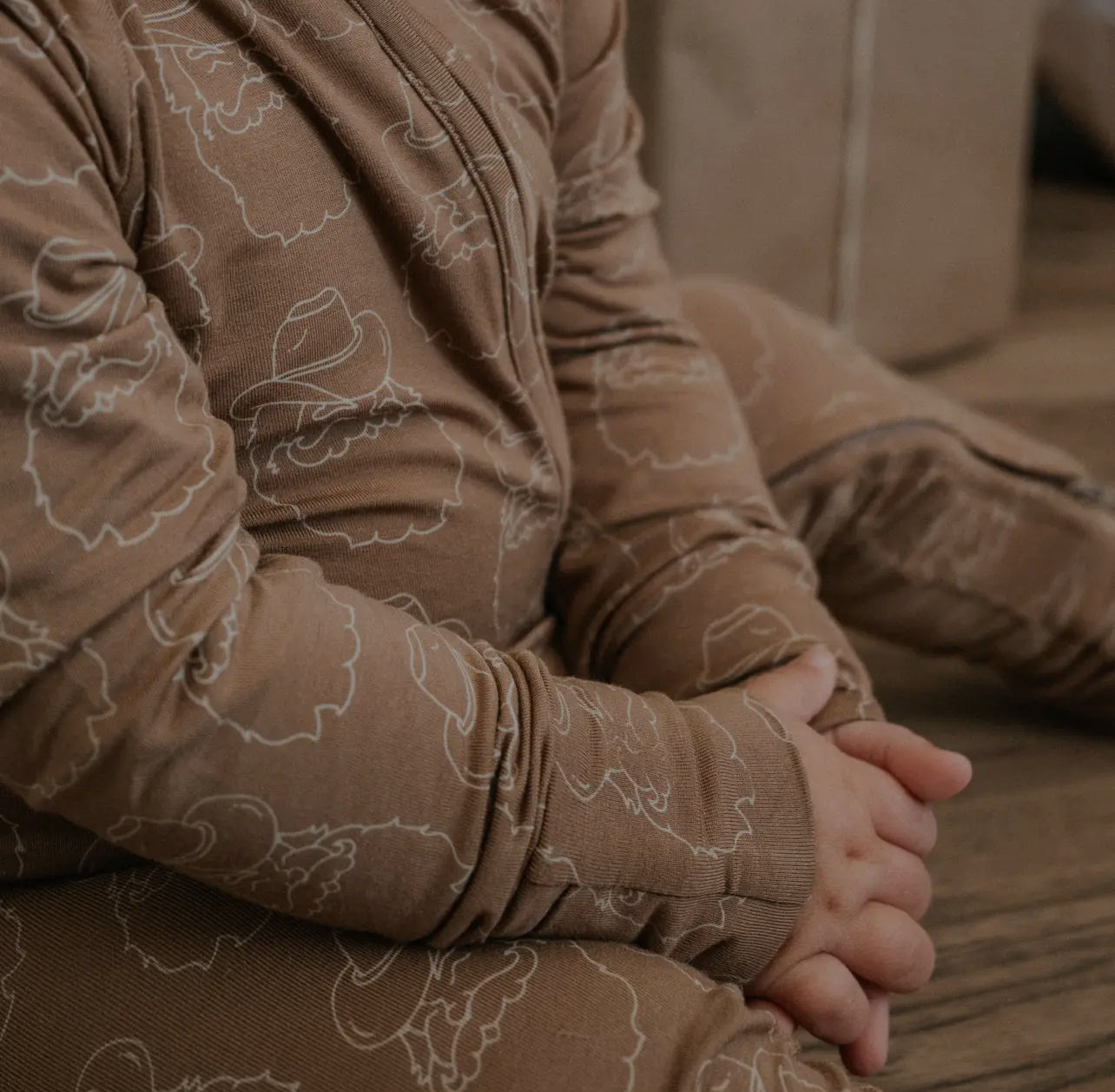 Ranch Santa bamboo zip romper