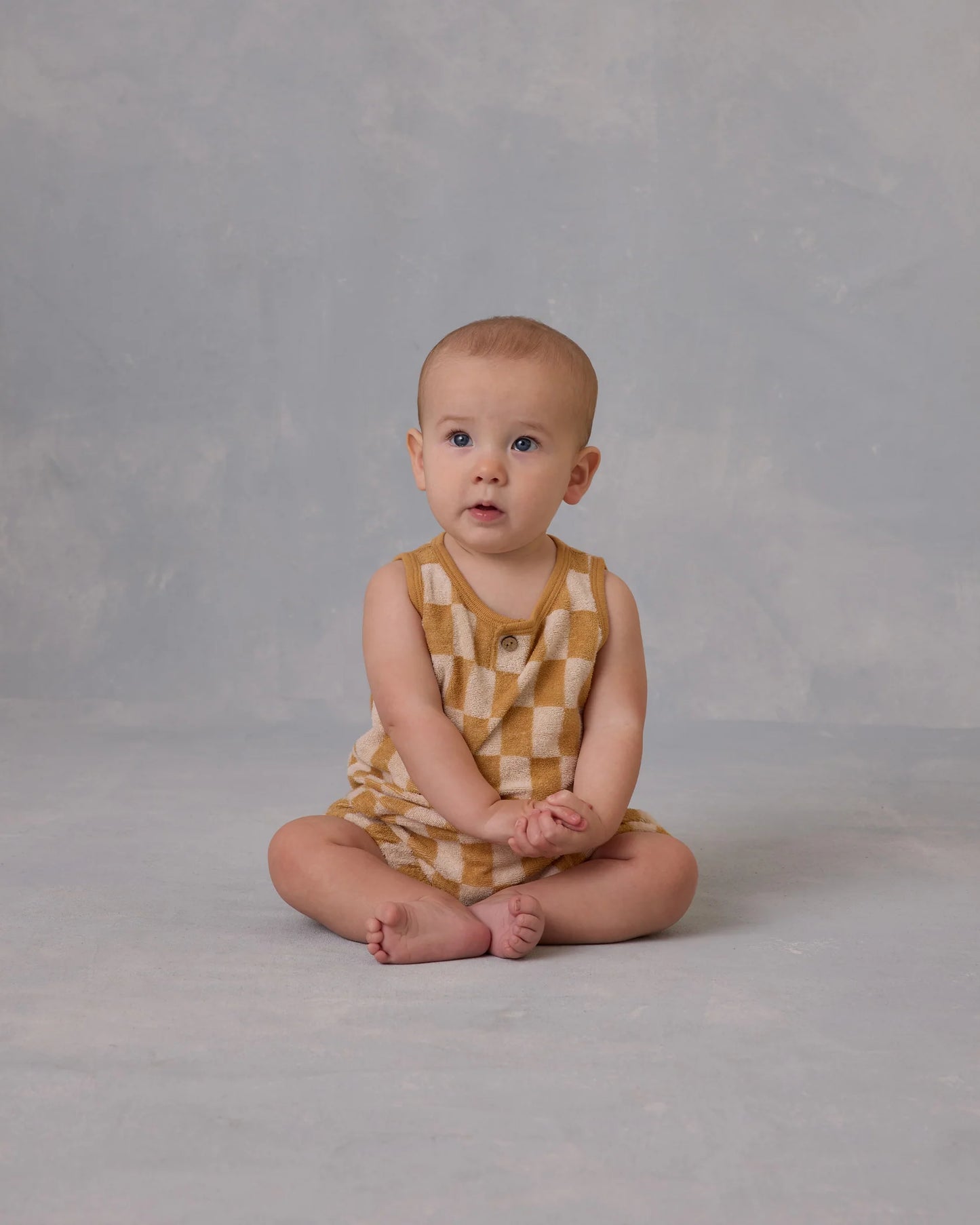 Baby Tank Set || Marigold Check