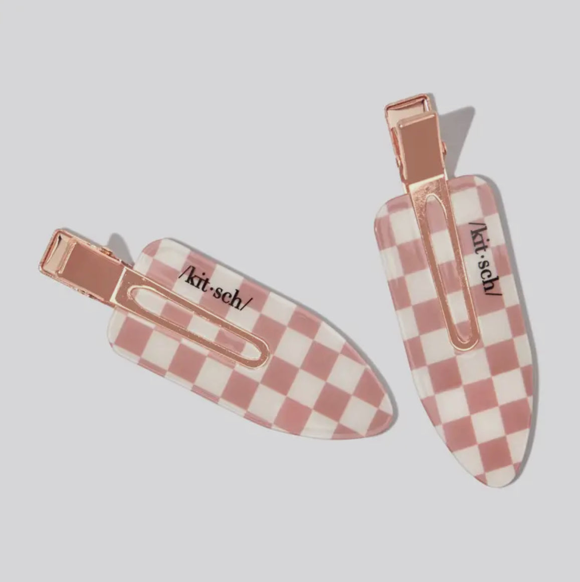 Recycled Plastic XL Creaseless Clips - Terracotta Checker