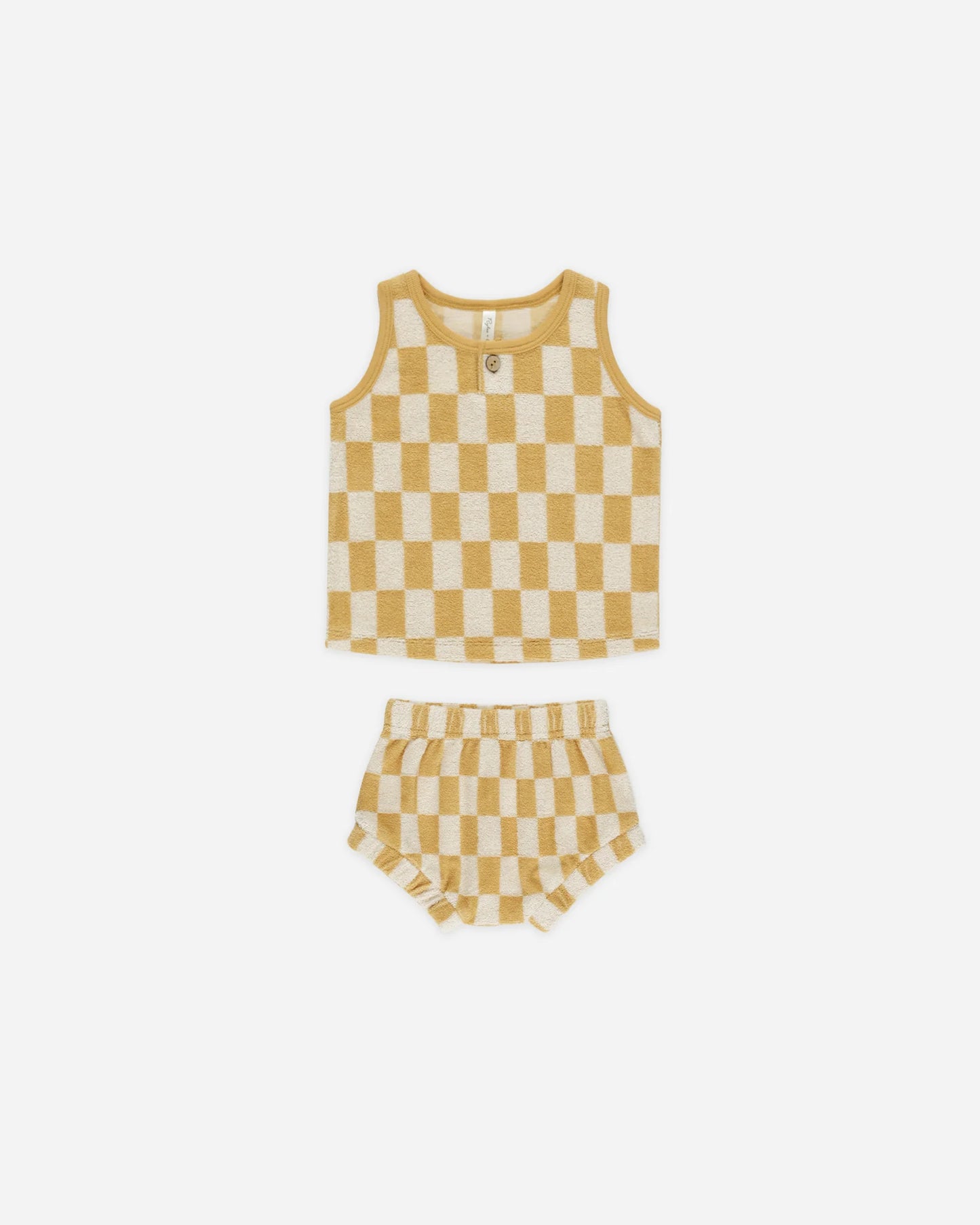 Baby Tank Set || Marigold Check