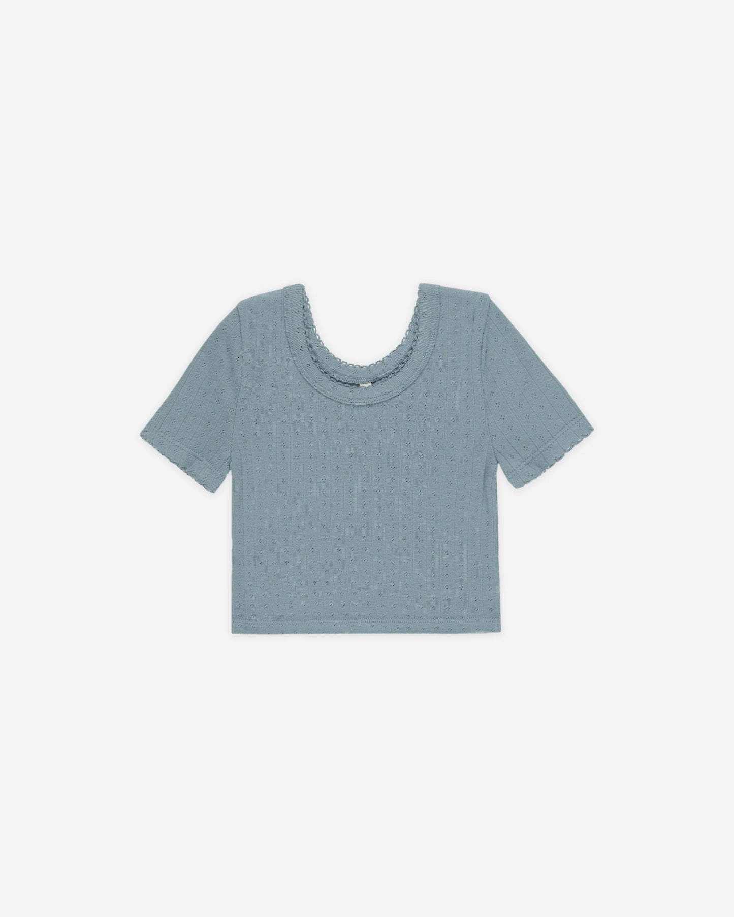 Pointelle Tee || Ocean