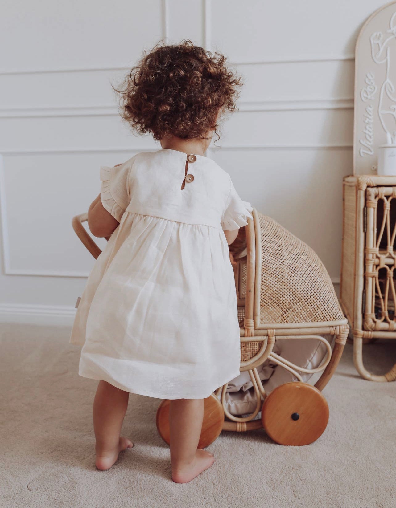 Ella Linen Dress | Cookie Dough