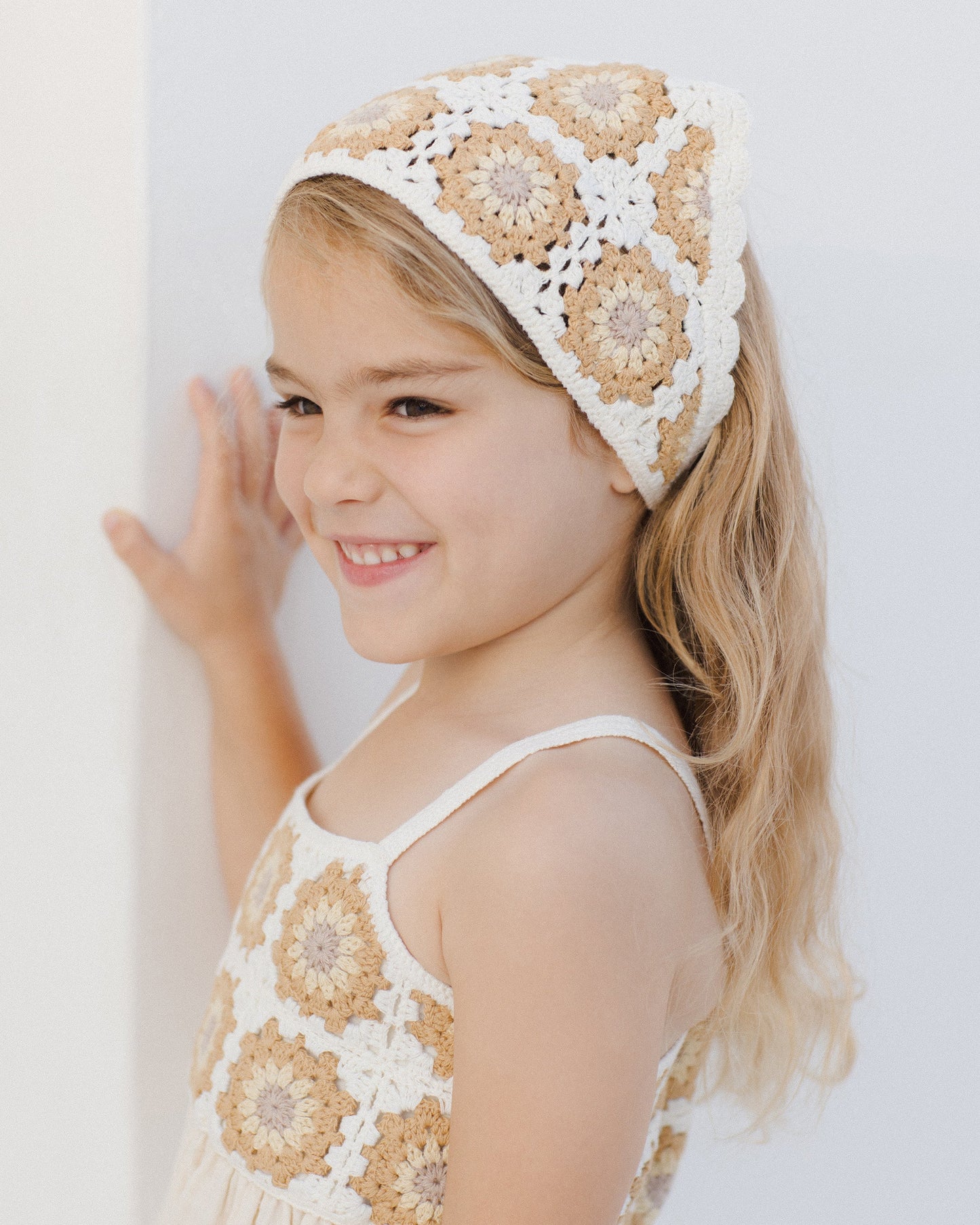 Crochet Scarf Headband || Marigold Daisy