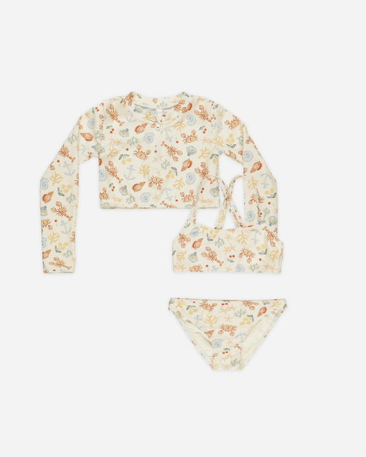 Crop Rashguard Set ||  Nautical