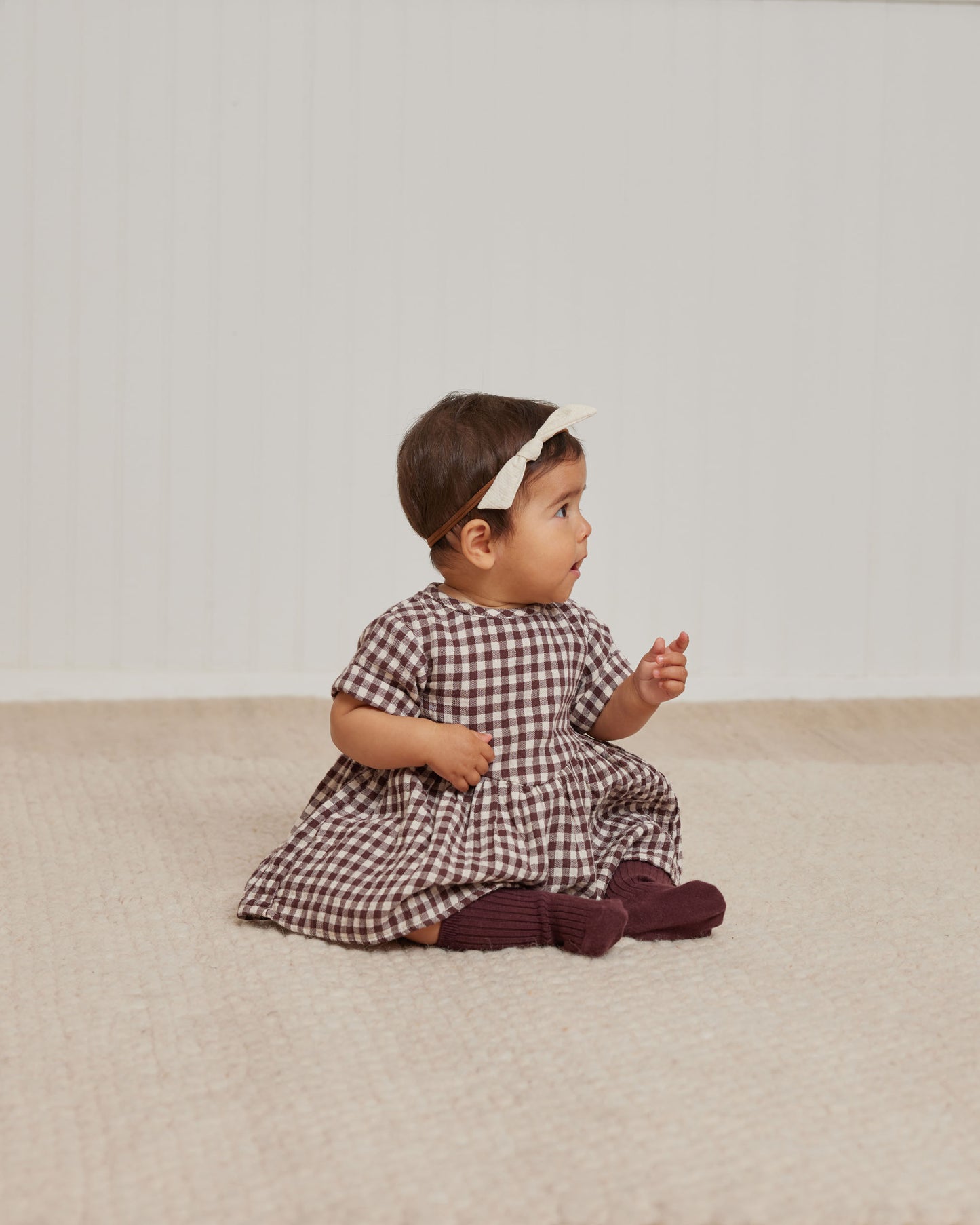 Brielle Dress(plum gingham)