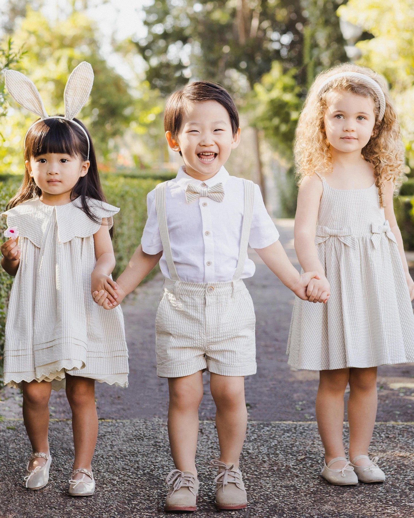 Florence Dress || Sage Stripe