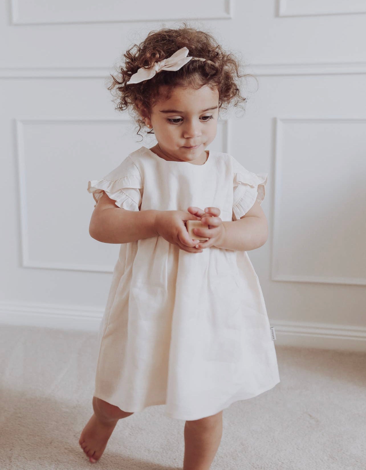 Ella Linen Dress | Cookie Dough