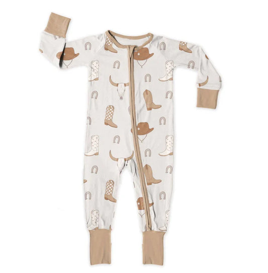 Cowboy Up Zip Up Bamboo Pajamas