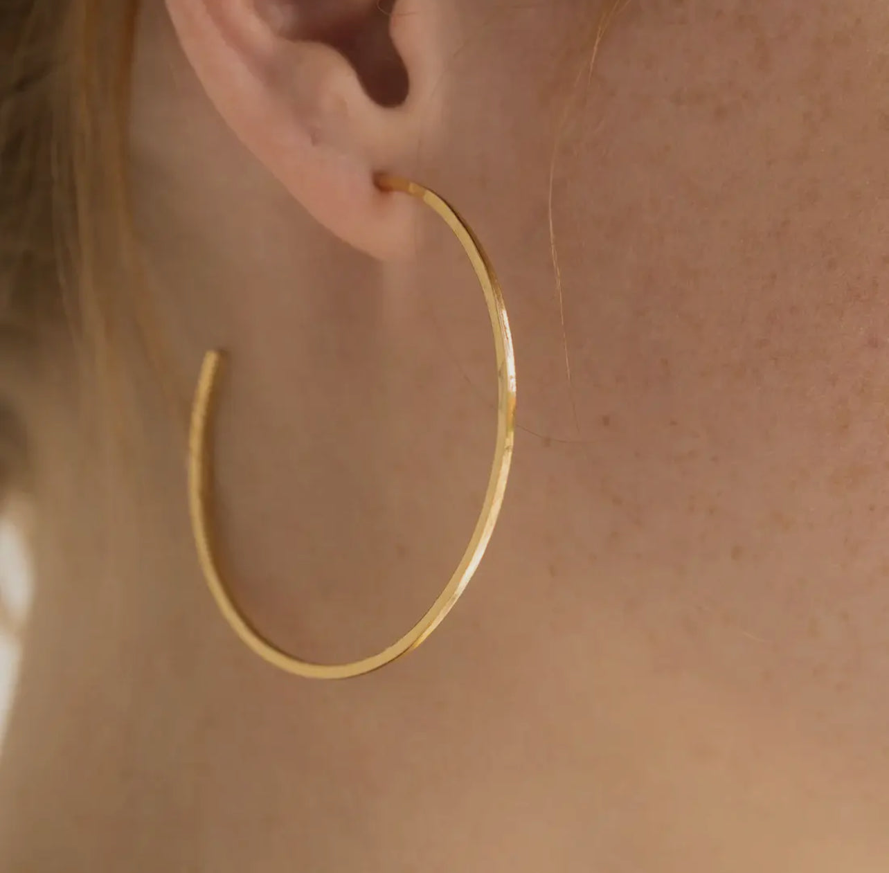 Thin Hammered Hoop