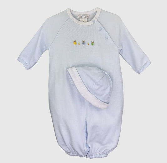 Bullion Bunny Knit Convertable Gown (Blue)