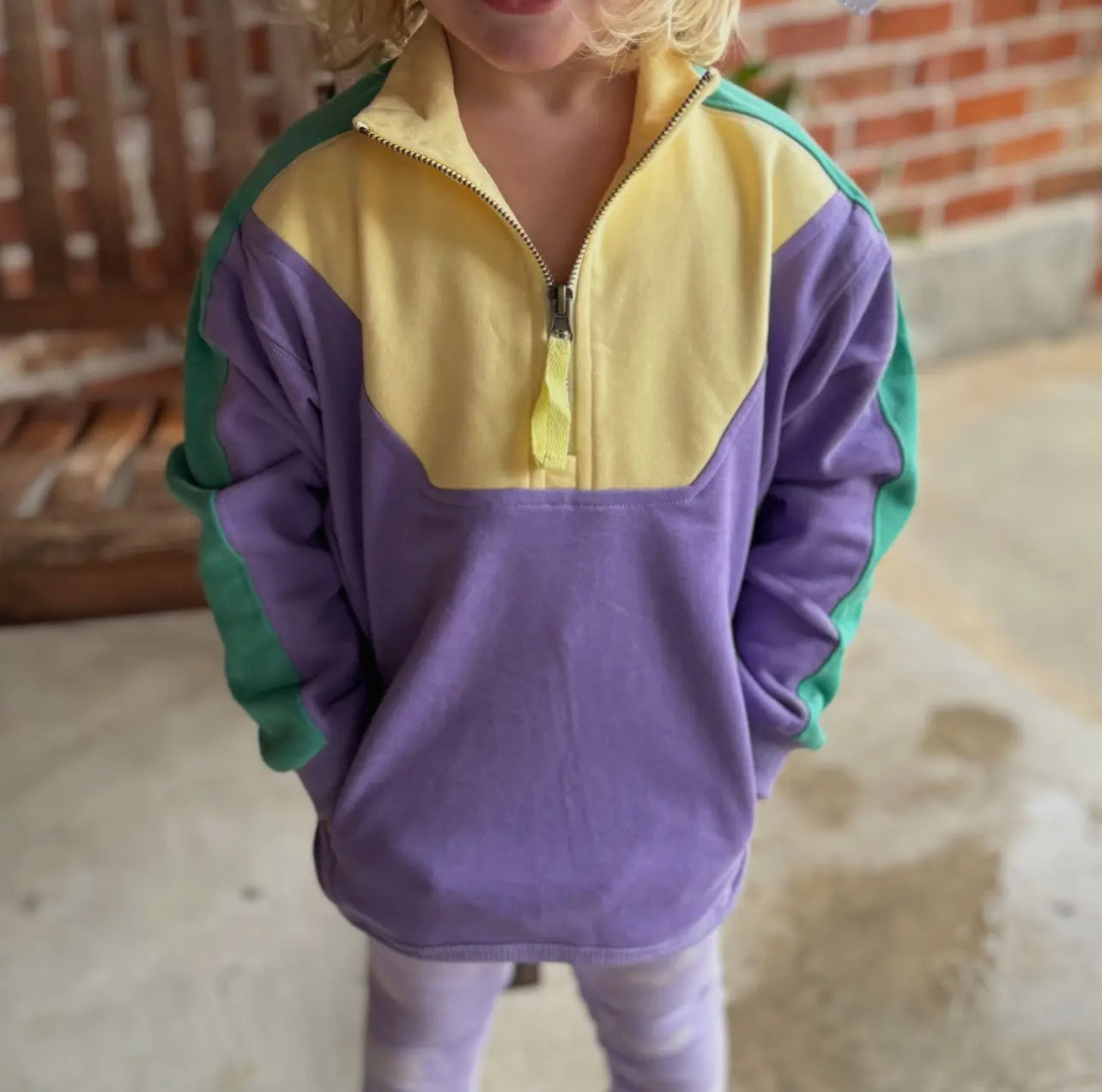 Pastel Mardi Gras 1/4 Fleece mini