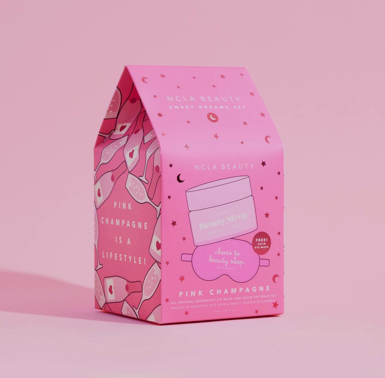 Sweet Dreams Pink Champagne Lip Mask Holiday Gift Set