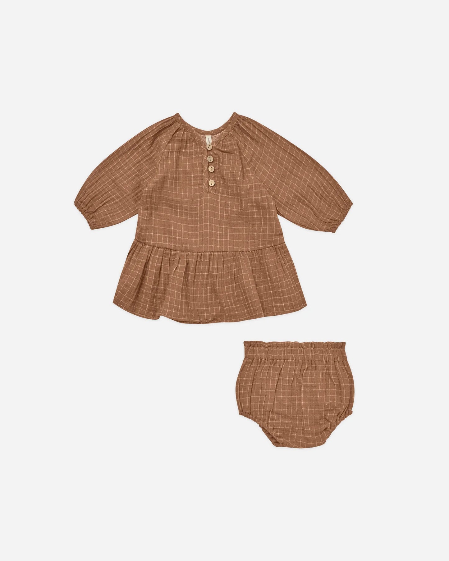 Lany Dress (cinnamon grid)