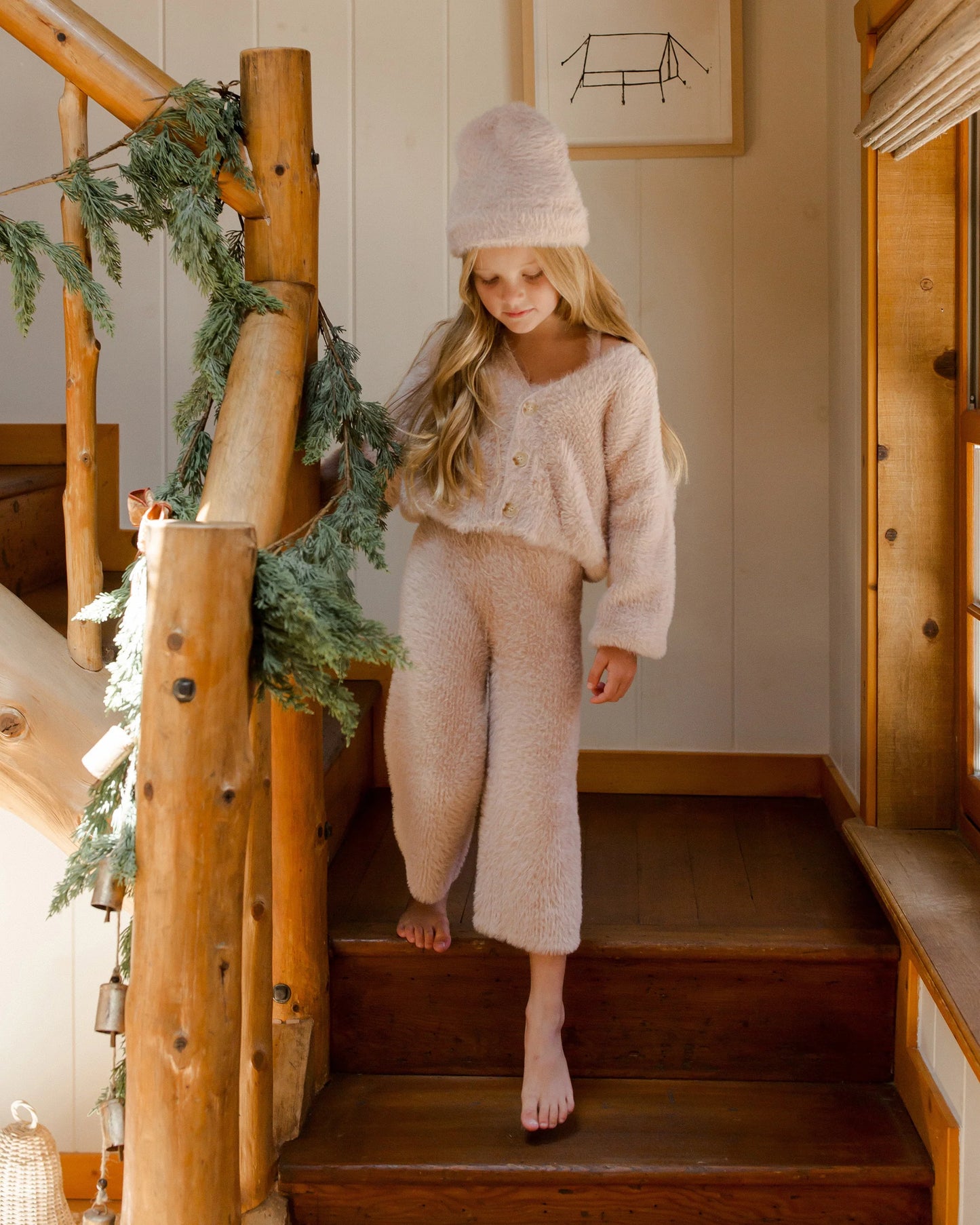 Fuzzy Knit Set (Blush)