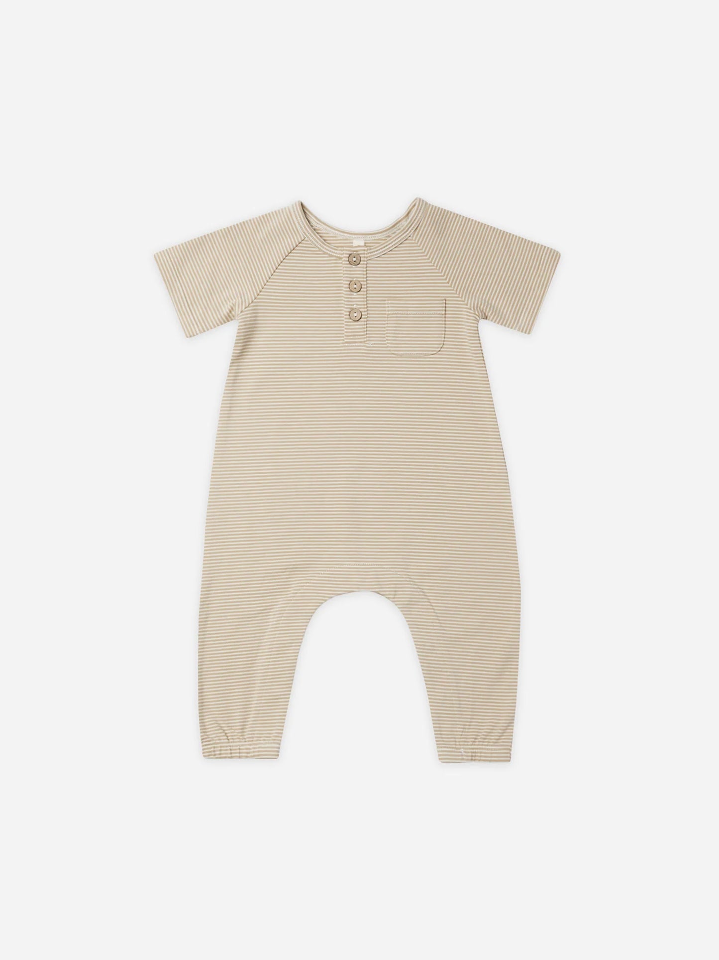 Short Sleeve Jumpsuit (Latte)