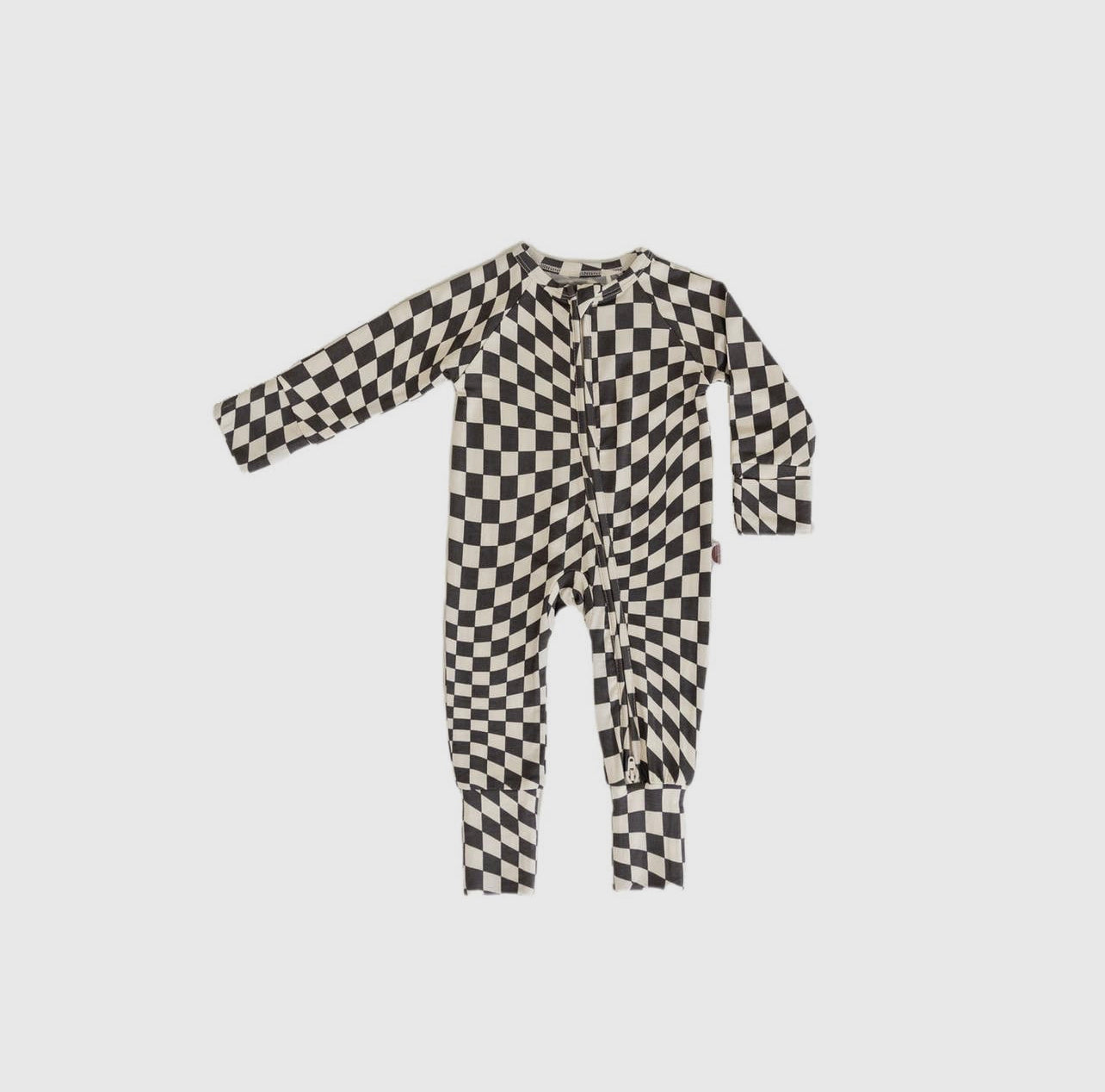 B+W Wavy Bamboo Double Zip Romper