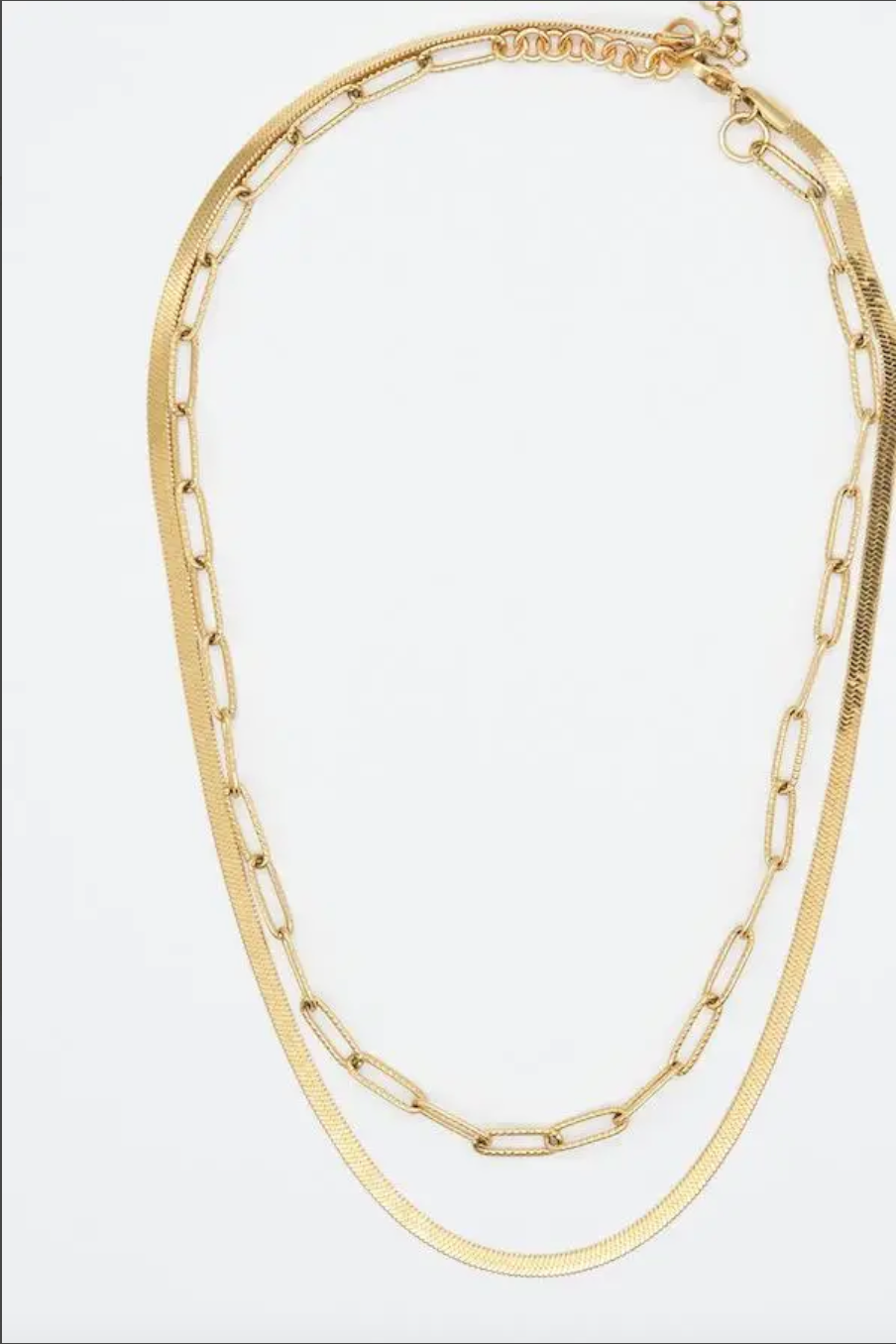 Herringbone + Paperclip Choker