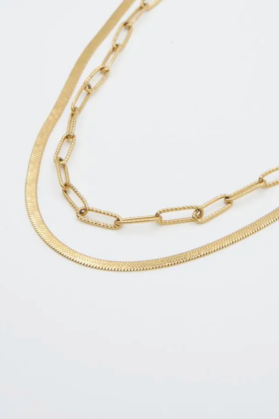 Herringbone + Paperclip Choker