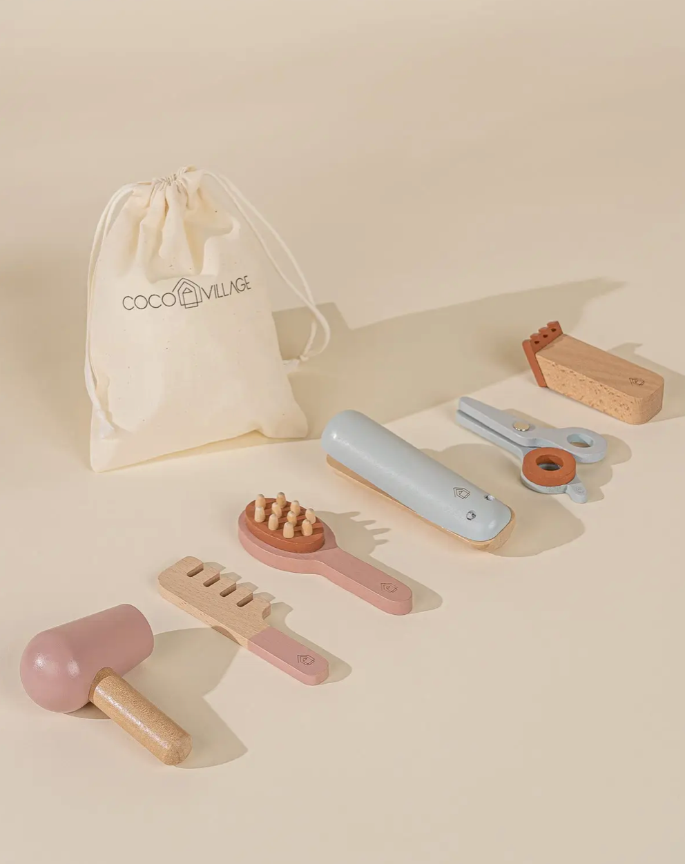 Wooden Hair Dresser Set
