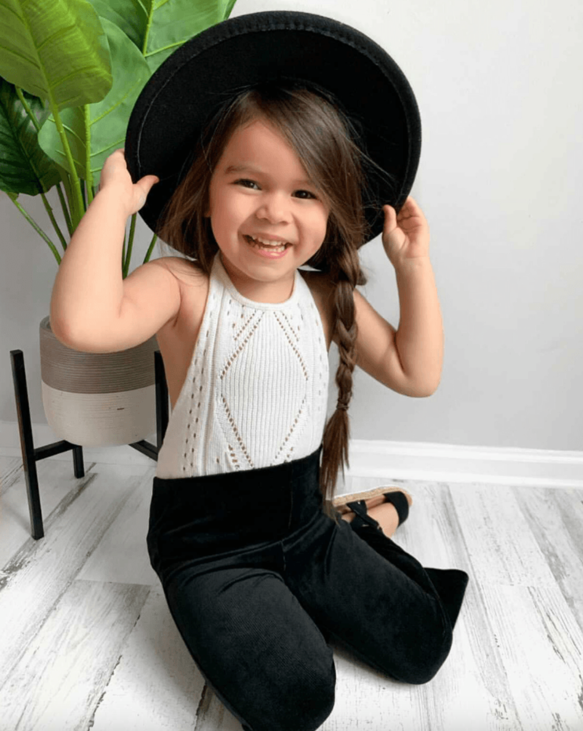 Drake Crochet Halter Onesie | Gardenia