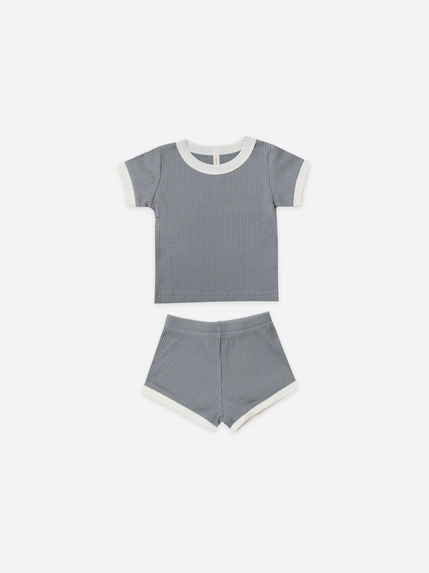 Ribbed Shortie Set (ocean)