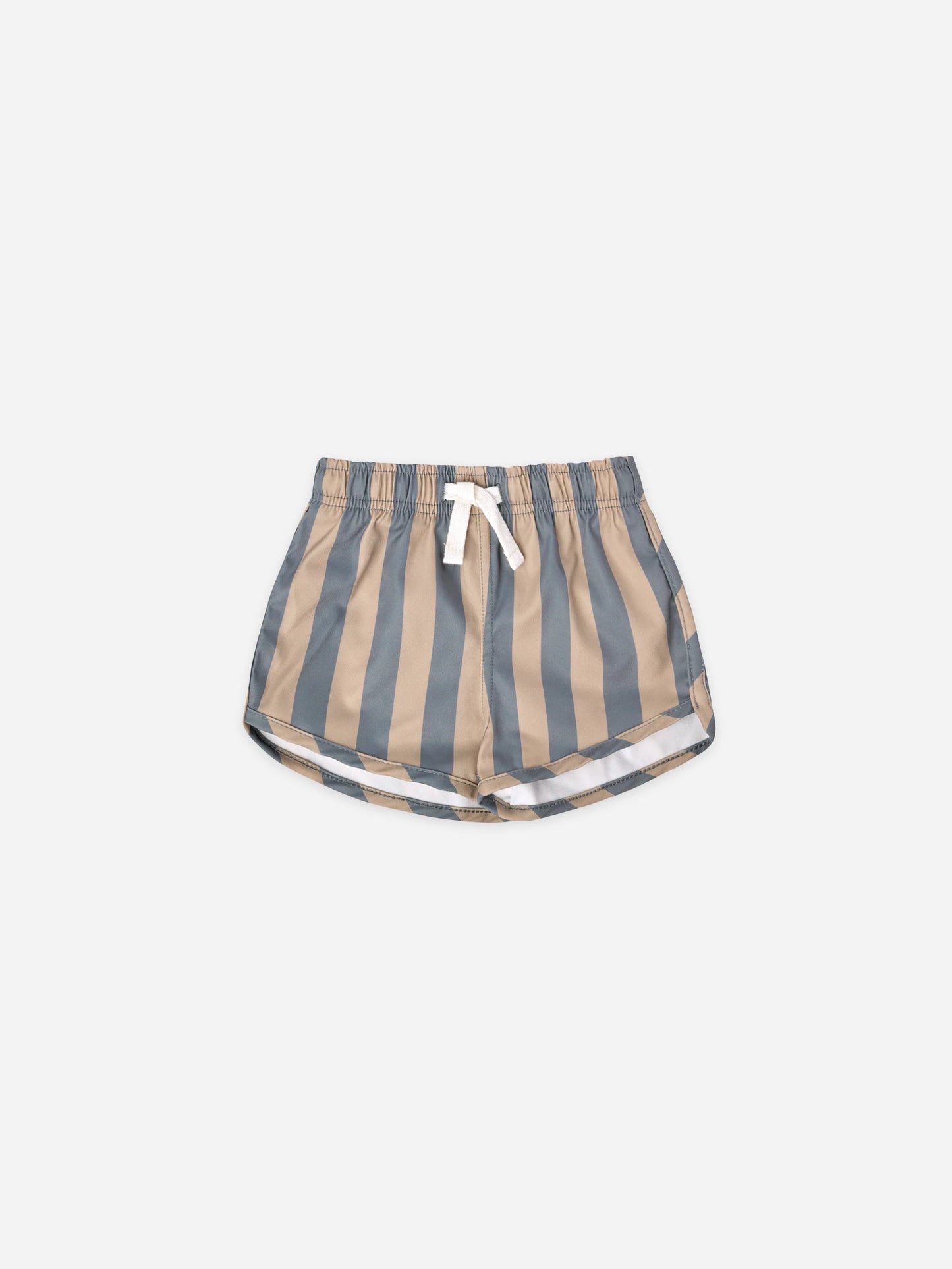 Boys Swim Shorts (ocean + latte stripe)