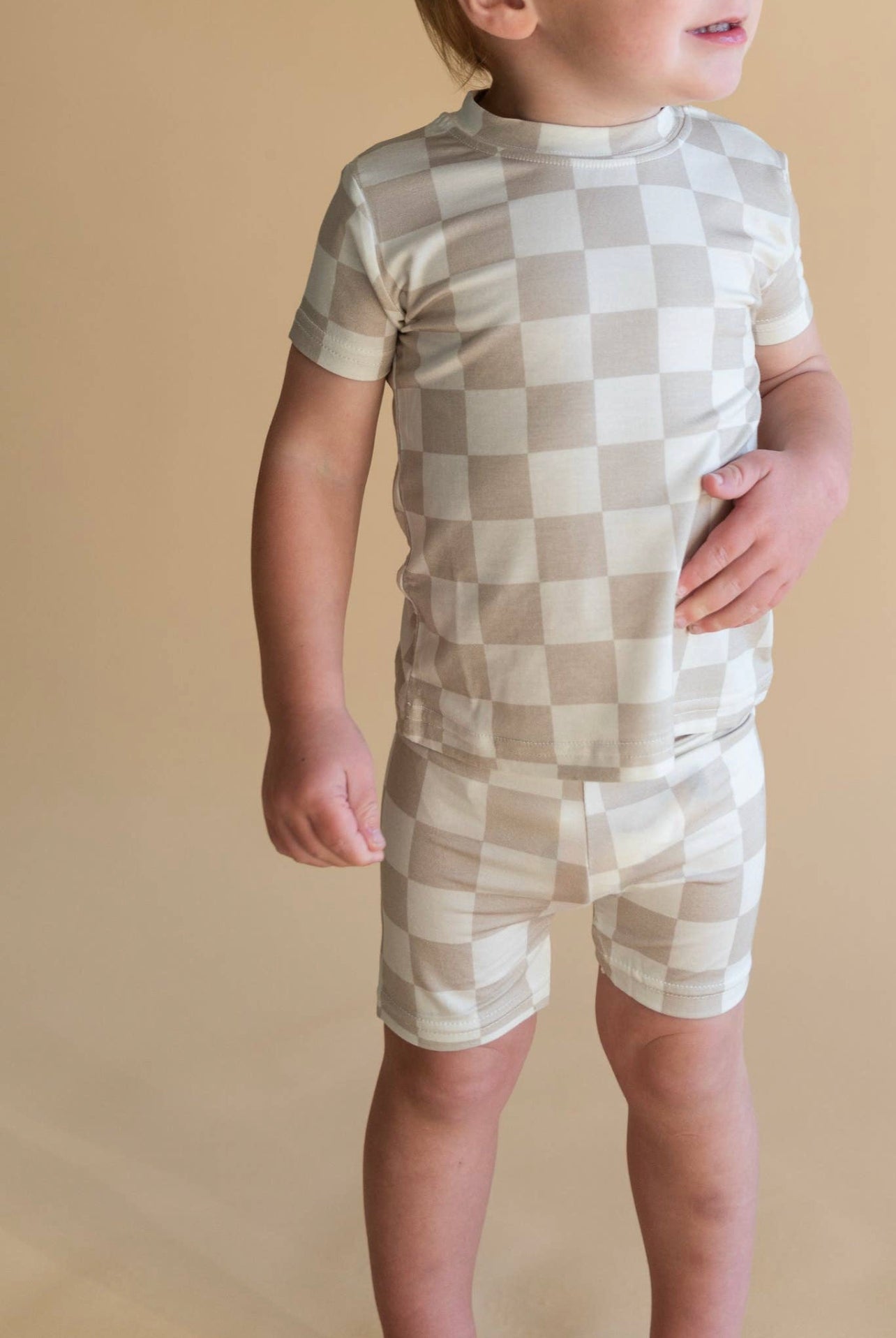 Checkerboard Bamboo 2 Piece Set