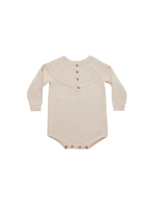 Knit Dahlia Romper (Natural)