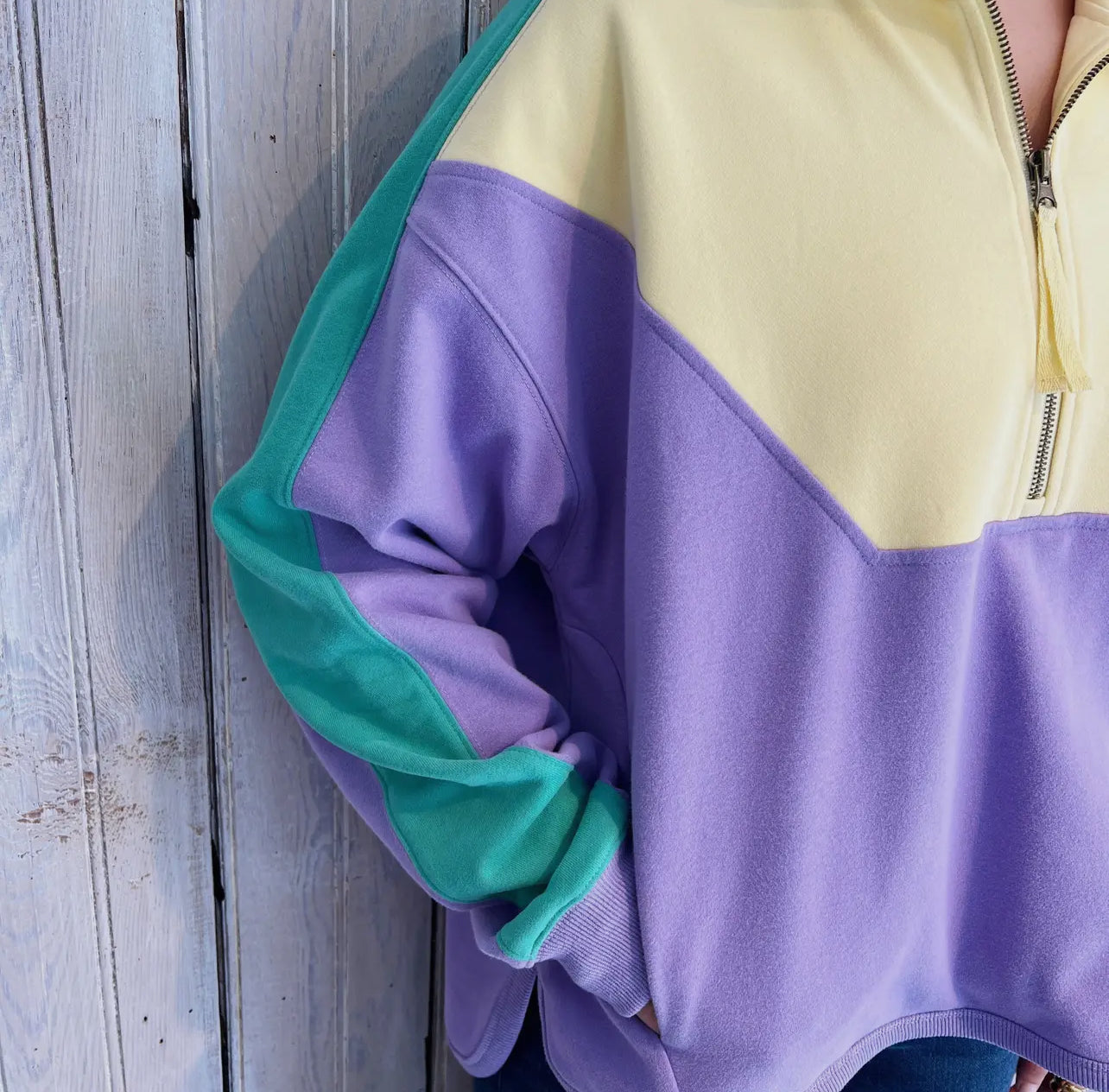 Pastel Mardi Gras 1/4 Fleece