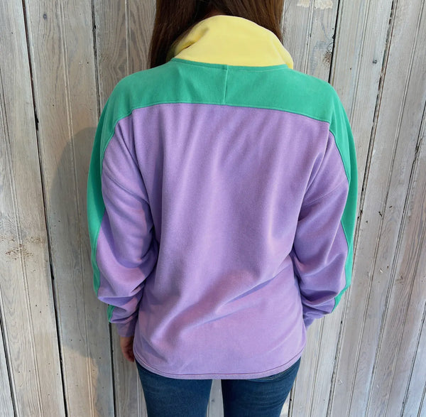 Pastel Mardi Gras 1/4 Fleece