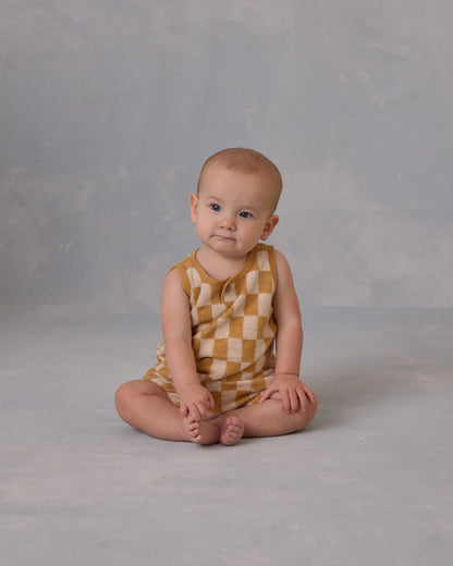 Baby Tank Set || Marigold Check