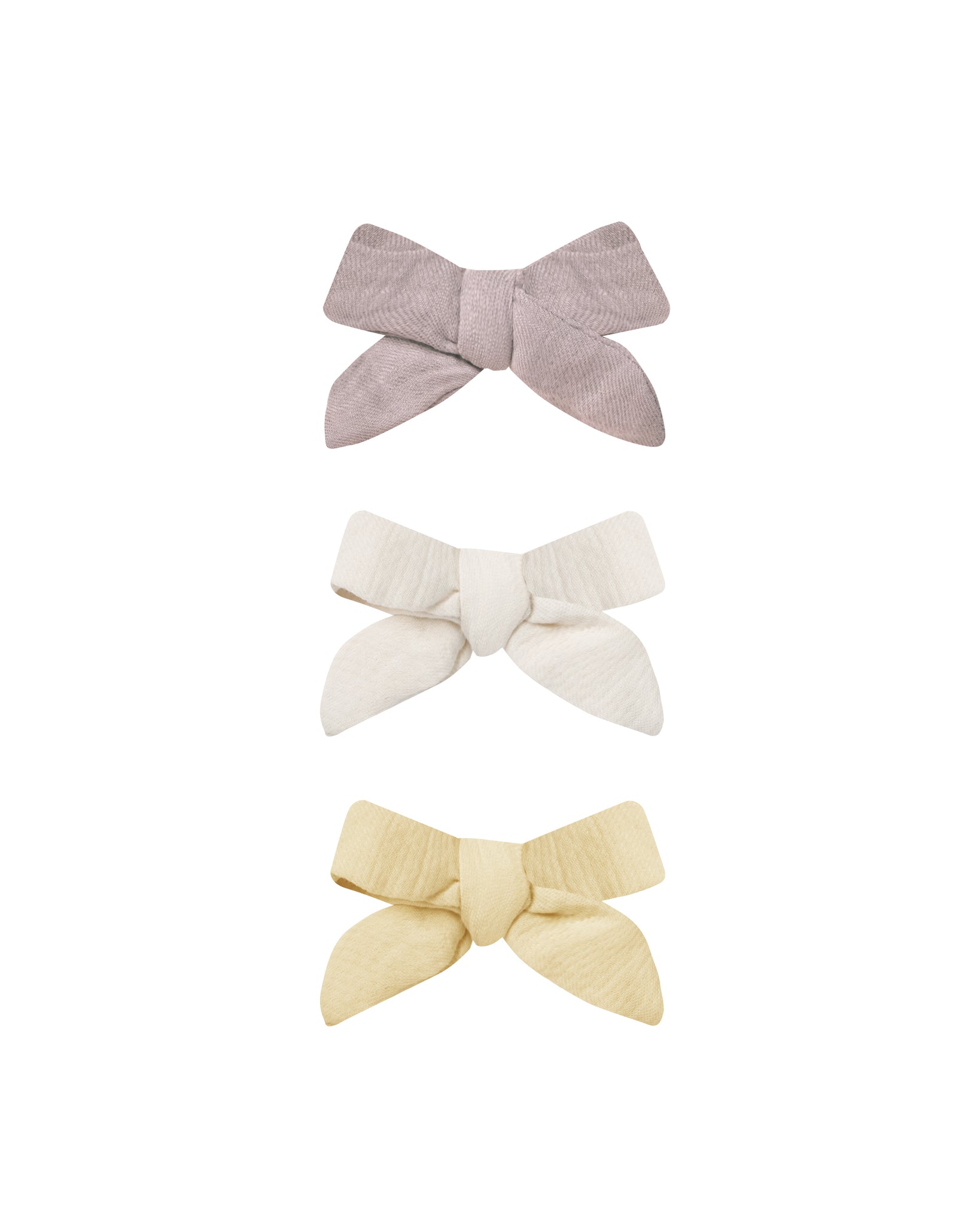 Bow With Clip Set (Lavender, Natural, Lemon)