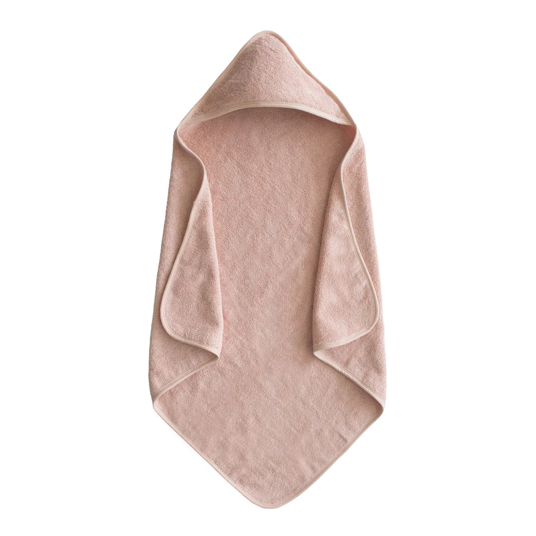 Organic Cotton Baby Hooded Towel (Blush)