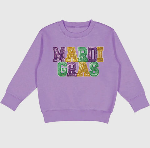 Mardi Gras Patch Sweatshirt