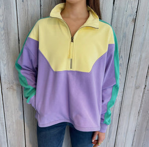 Pastel Mardi Gras 1/4 Fleece