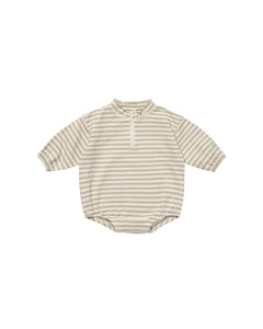 Fleece Bohdi Romper (sand stripe)