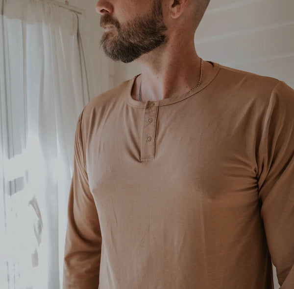 Men’s Henley - Brown