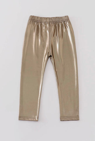 Gold Metallic Bike legging