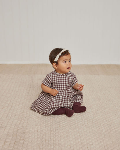 Brielle Dress(plum gingham)